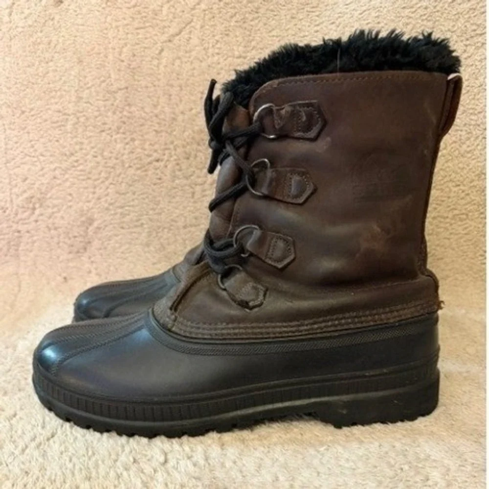 Sorel 1964 Pac T Mens Brown Leather Waterproof Snow Winter Boots Size 13 Canada